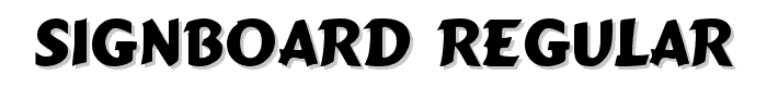 Signboard Regular font